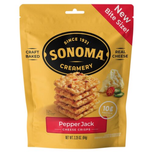 Sonoma Creamery Pepper Jack Cheese Crisps, 2.25 oz