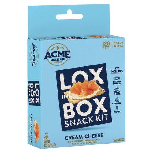 Acme Smoked Fish Cream Cheese Lox in a Box Snack Kit, 3.25 oz