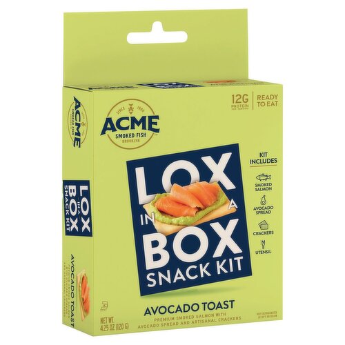 Acme Smoked Fish Avocado Toast Lox in a Box Snack Kit, 4.25 oz