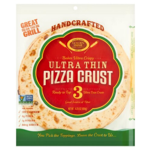 Golden Home Ultra Thin Pizza Crust, 3 count, 14.25 oz