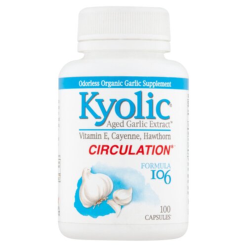 Kyolic Aged Garlic Extract Organic Circulation Supplement, 100 count