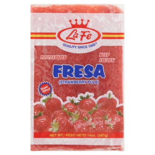 La Fe Strawberry Pulp, 14 oz