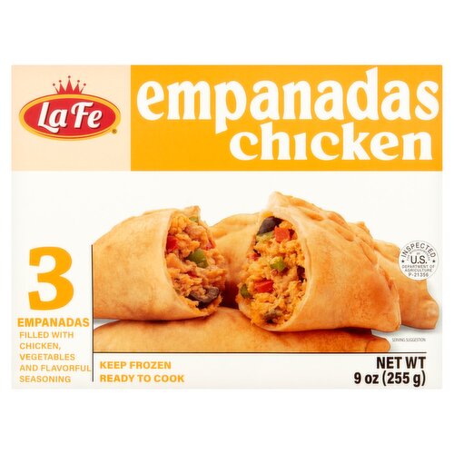 La Fe Chicken Empanadas, 3 count, 9 oz