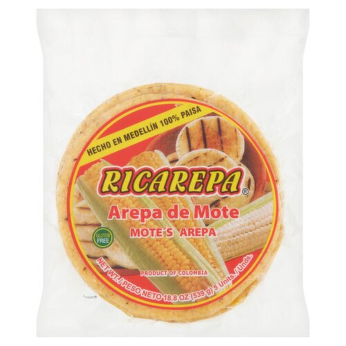 Ricarepa Mote's Arepa, 5 count, 18.8 oz