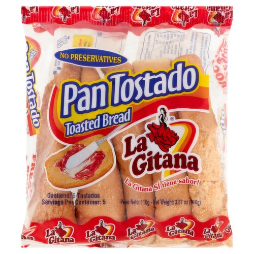 La Gitana Toasted Bread, 5 count, 3.87 oz