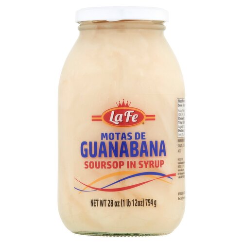 La Fe Motas De Guanabana Soursop in Syrup, 28 oz