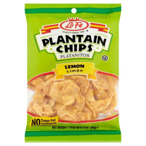 La Fe Lemon Plantain Chips, 3 oz