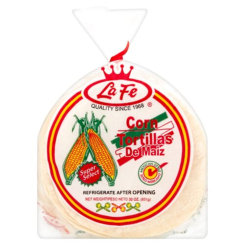 La Fe Corn Tortillas, 30 oz