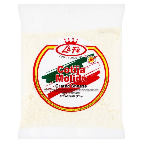 La Fe Cotija Molido Grated Cheese, 16 oz