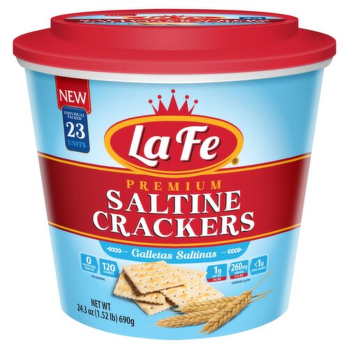 La Fe Premium Saltine Crackers, 23 count, 24.3 oz