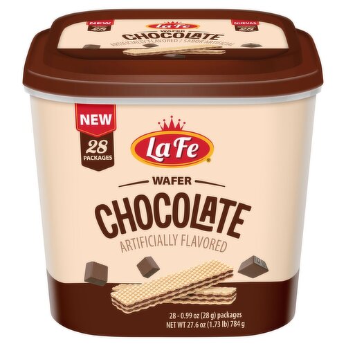 La Fe Chocolate Wafer, 0.99 oz, 28 count