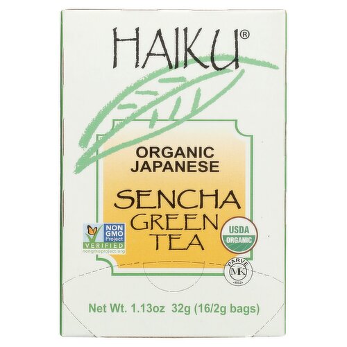 Haiku Organic Japanese Sencha Green Tea, 0.84, 16 count