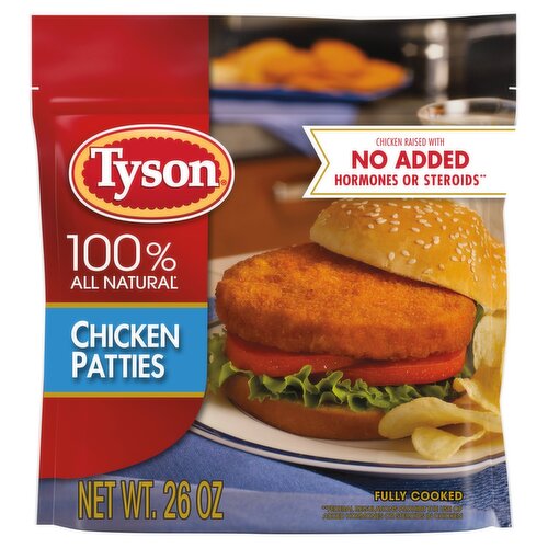 Tyson Fully Cooked & Breaded Chicken Patties, 26 oz