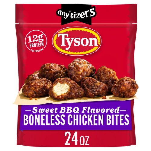 Tyson Any'tizers Sweet BBQ Flavored Boneless Chicken Bites, 24 oz