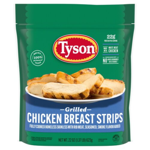 Tyson Grilled & Ready Fully Cooked Chicken Breast Strips, 22 oz