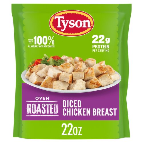 Tyson Frozen Oven Roasted Diced Chicken Breast, 22 oz