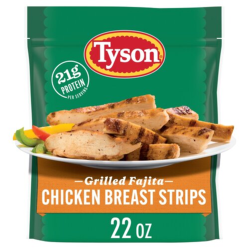 Tyson Grilled Fajita Chicken Breast Strips, 22 oz