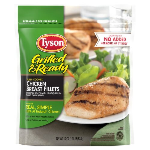 Tyson Grilled & Ready Fully Cooked Chicken Breast Fillets, 19 oz