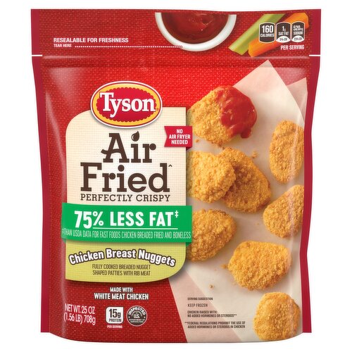 Tyson Air Fried Perfectly Crispy Chicken Breast Nuggets, 25 oz