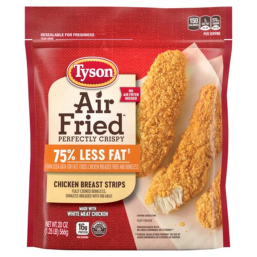 Tyson Air Fried Perfectly Crispy Frozen Chicken Breast Strips, 20 oz