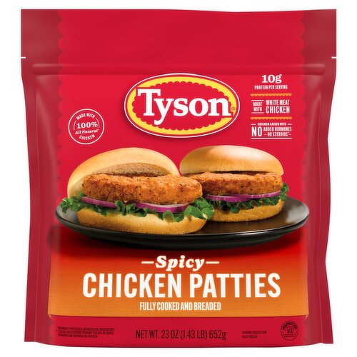 Tyson Fully Cooked and Breaded Spicy Chicken Patties 23 oz Price Rite