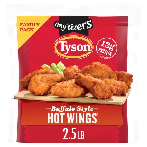 Tyson Any'tizers Buffalo Style Hot Wings Family Pack, 40 oz