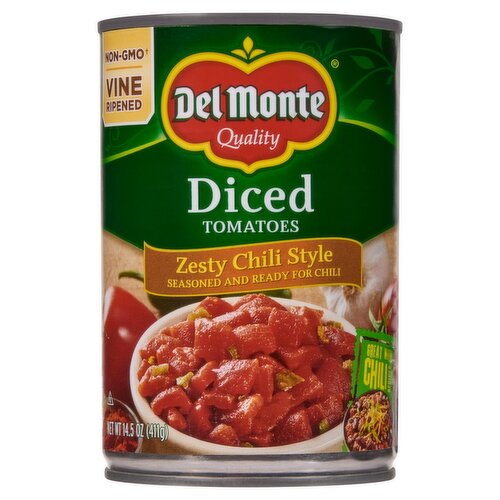 Del Monte Zesty Chili Style Diced Tomatoes, 14.5 oz