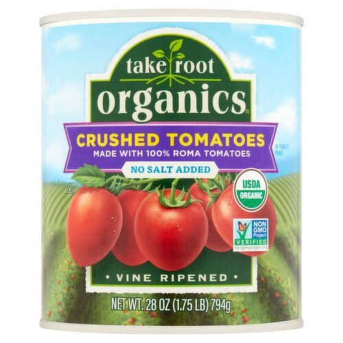 Take Root Organics No Salt Added Crushed Tomatoes in Tomato Puree, 28 oz