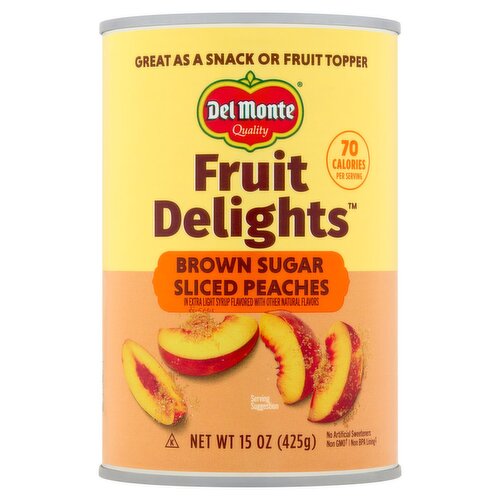 Del Monte Fruit Delights Brown Sugar Sliced Peaches, 15 oz