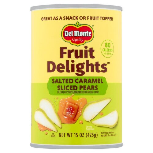 Del Monte Fruit Delights Salted Caramel Sliced Pears, 15 oz
