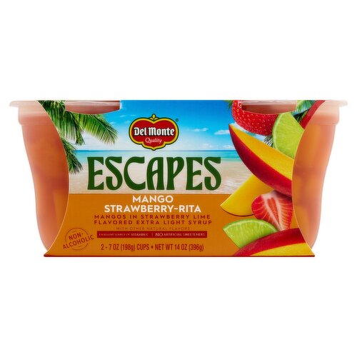 Del Monte Escapes Mango Strawberry-Rita, 7 oz, 2 count