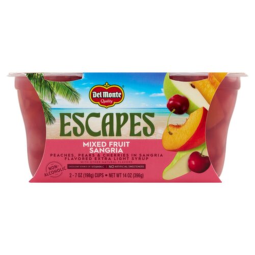 Del Monte Escapes Mixed Fruit Sangria, 7 oz, 2 count