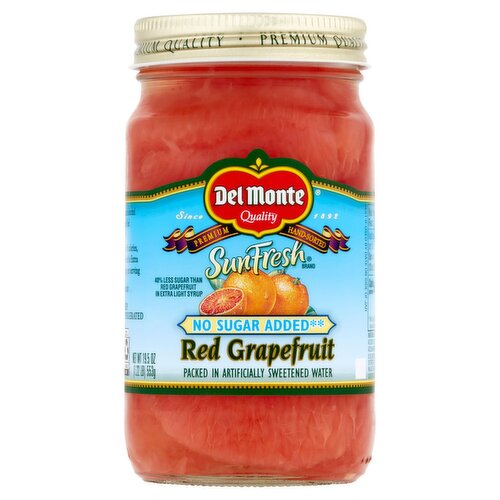 Del Monte SunFresh No Sugar Added Red Grapefruit, 19.5 oz