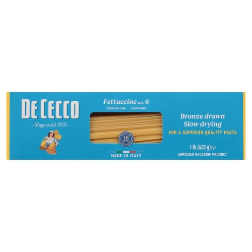 De Cecco Fettuccine No. 6 Pasta, 1 lb