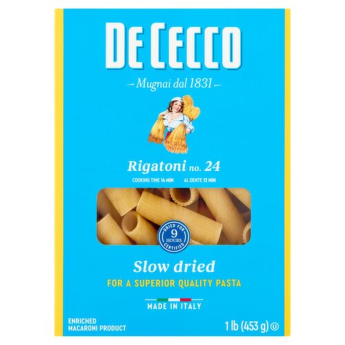 De Cecco Rigatoni No. 24 Pasta, 1 lb