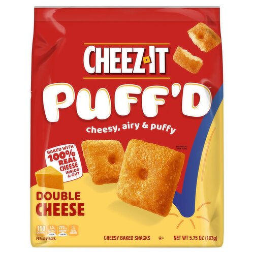 Cheez-It Puff'd Double Cheese Cheesy Baked Snacks, 5.75 oz