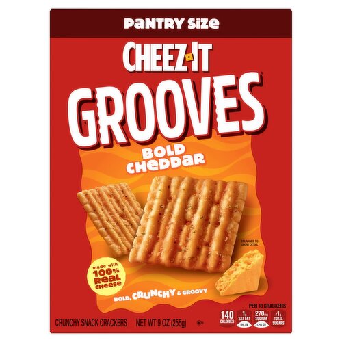 Cheez-It Grooves Original Cheddar Crunchy Snack Crackers, 9 oz