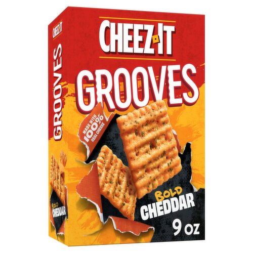 Cheez-It Grooves Bold Cheddar Crunchy Snack Crackers, 9 oz