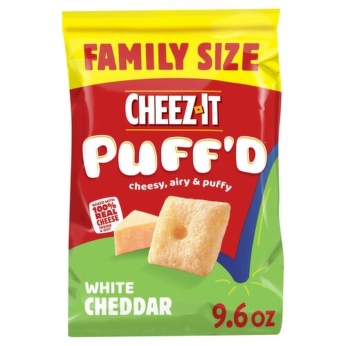 Cheez-It Puff'd White Cheddar Cheesy Baked Snacks Family Size, 9.6 oz