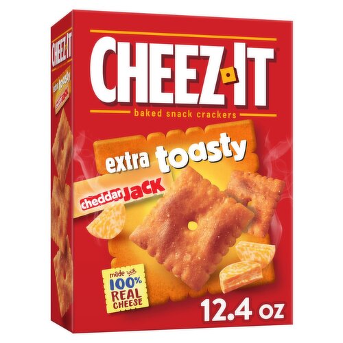 Cheez-It Extra Toasty Cheddar Jack Baked Snack Crackers Pantry Size, 12.4 oz
