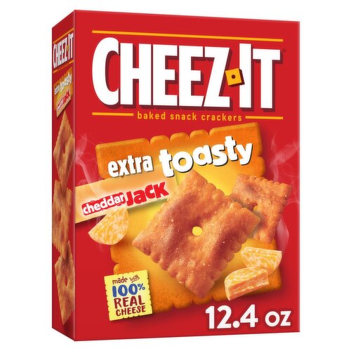 Cheez-It Extra Toasty Cheddar Jack Baked Snack Crackers, 12.4 oz