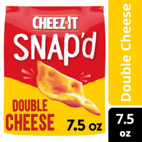 Cheez-It Snap'd Double Cheese Cheesy Baked Snacks, 7.5 oz