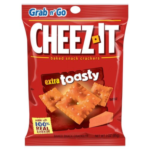 Cheez-It Extra Toasty Baked Snack Crackers, 3 oz