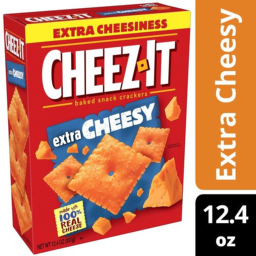 Cheez-It Extra Cheesy Classic Baked Snack Crackers Pantry Size, 12.4 oz