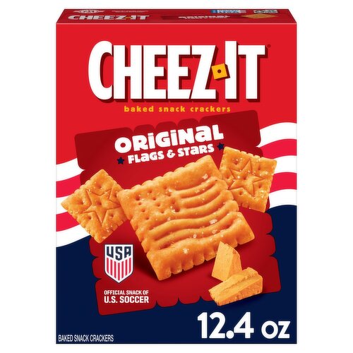 Cheez-it Original Flags & Stars Baked Snack Crackers, 12.4 oz