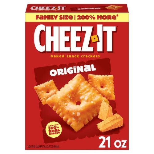 Cheez-It Original Baked Snack Crackers Family Size, 21 oz