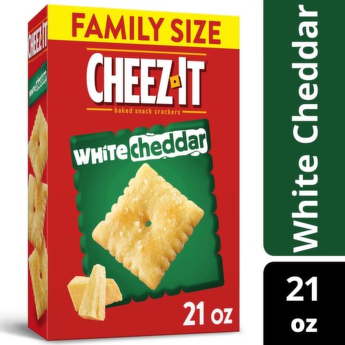 Cheez-It White Cheddar Baked Snack Crackers Family Size, 21 oz