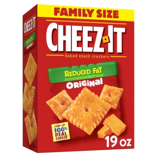 Cheez-It Reduced Fat Original Baked Snack Crackers Family Size, 19 oz