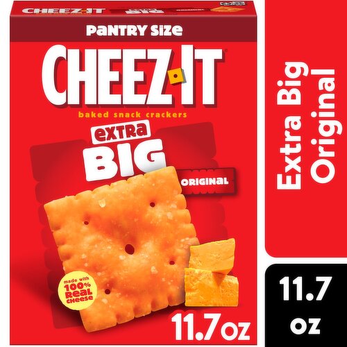 Cheez-It Original Extra Big Baked Snack Crackers Pantry Size, 11.7 oz