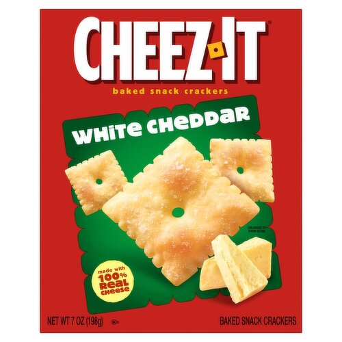 Cheez-It White Cheddar Baked Snack Crackers, 7 oz